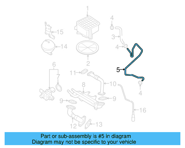 Pressure Hose 8D0-133-784 - View 4