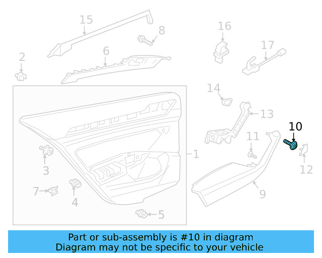 Door Trim Panel Bolt N-911-914-01 - View 15
