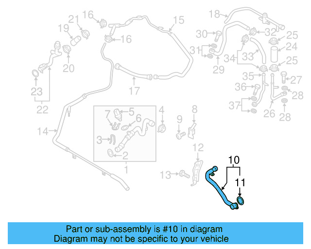 Water Inlet Tube 059-121-075-FE - View 3