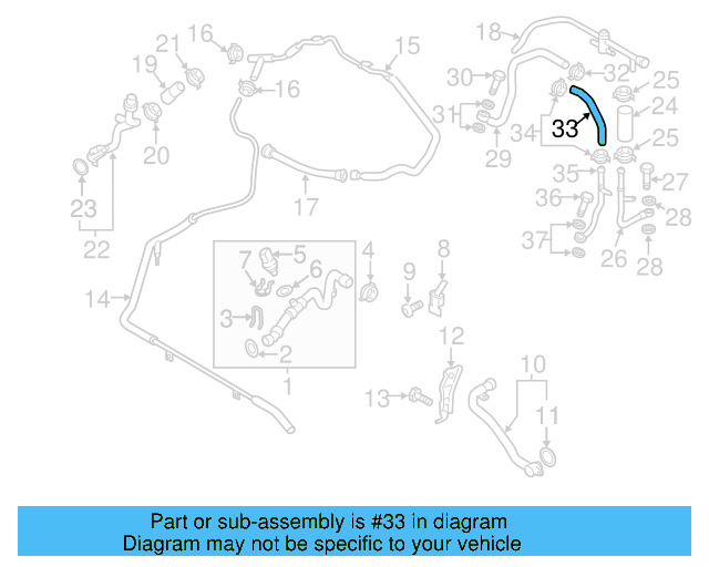 Coolant Hose 059-121-453-G - View 3