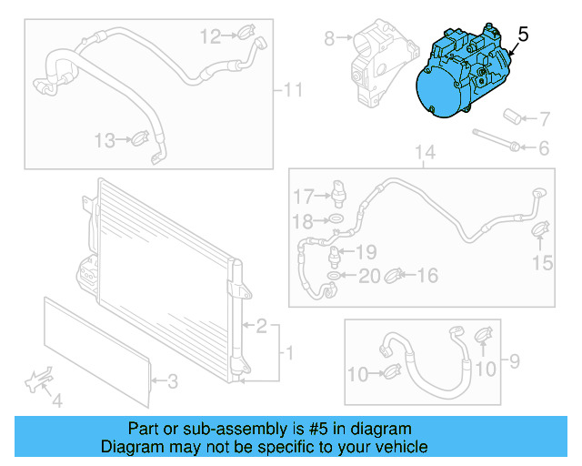 Compressor 5C0-820-803-F - View 5