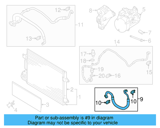 Discharge Hose 5C0-820-721-R - View 3