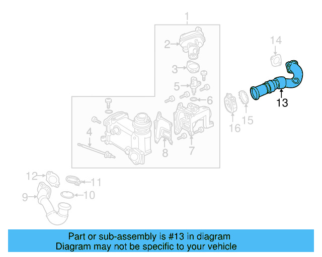 Water Pipe 059-131-525-CS - View 7