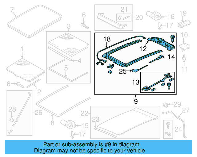Sunroof Frame 7P0-877-049-C - View 2
