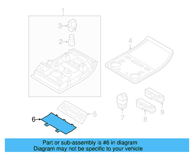 O'head Lamp Lens 7P6-947-125 - View 2