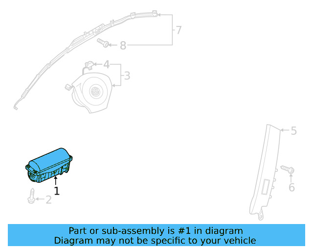 Passenger Inflator Module 561-880-204-D - View 3