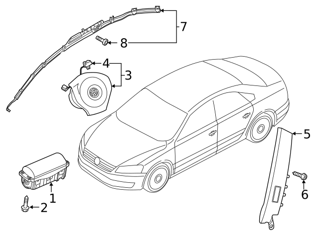 Driver Air Bag Harness 6C0-971-584-C