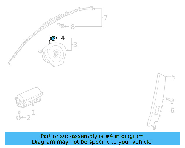 Driver Inflator Module 561-880-201-T-81U - View 5