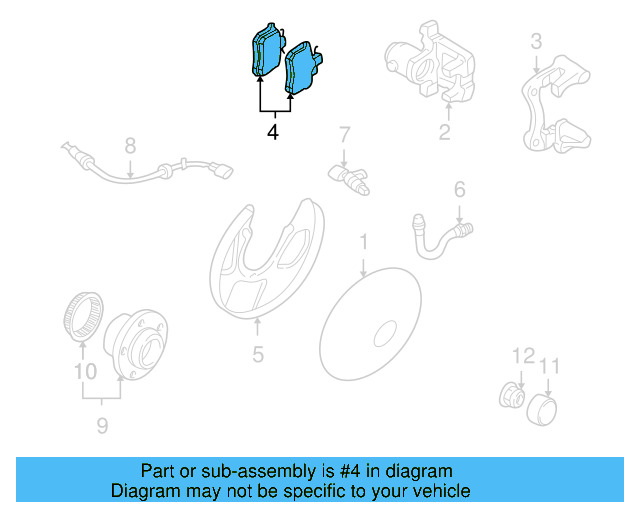 Brake Lining 1H0-698-451-G - View 3