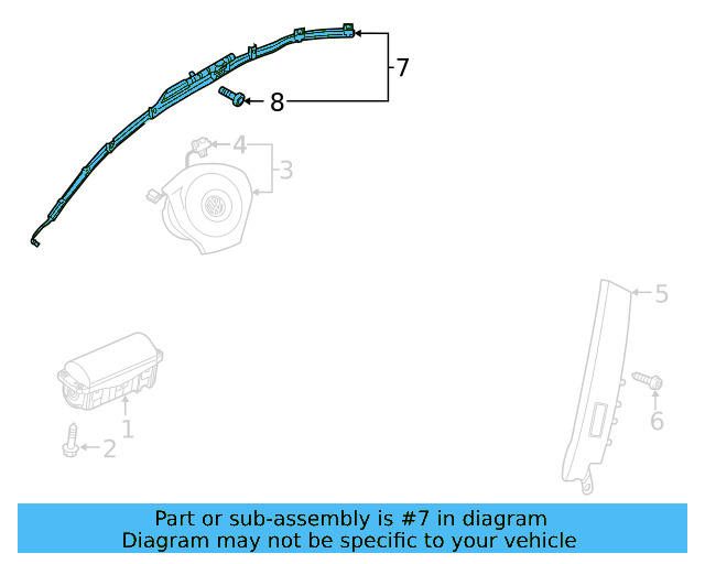 Head Air Bag 561-880-742-E - View 2