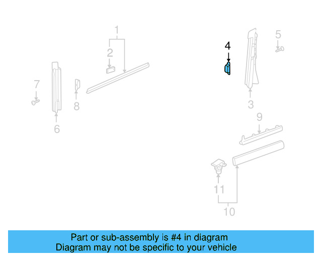 Lower Molding 3B0-854-940-B-B41
