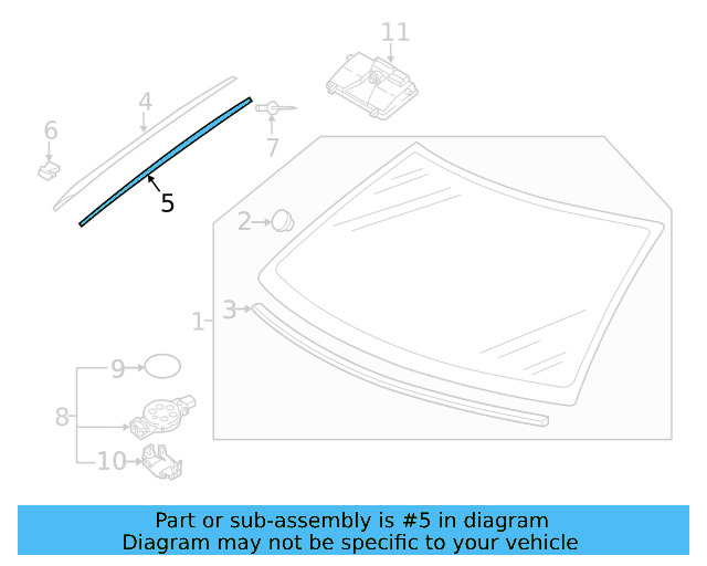 Windshield Molding 17A-854-328-5AP - View 3