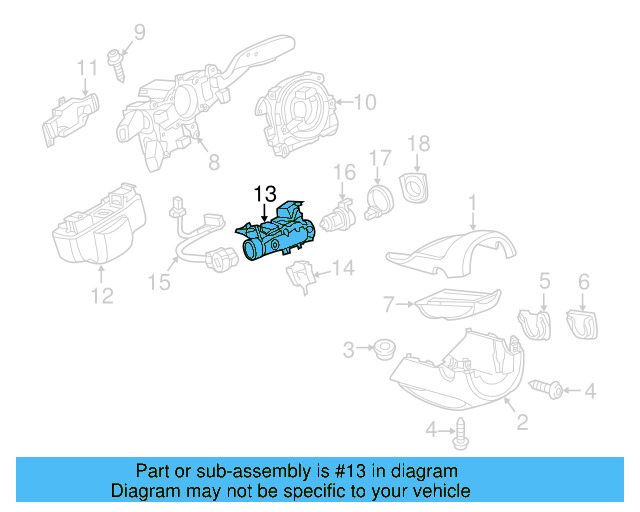 Steering Lock 1K0-905-851-B - View 14