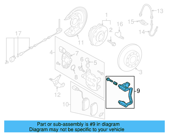 Caliper Mount 3C0-615-425-B - View 3