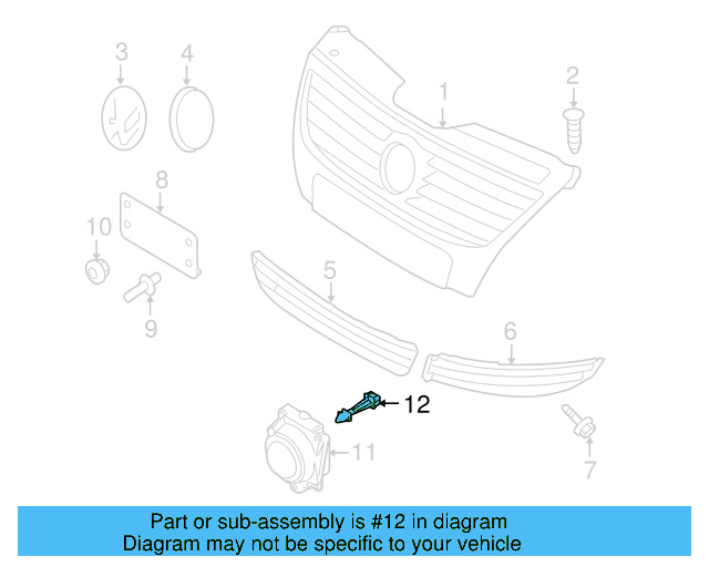 Distance Sensor Bracket 3C0-907-179-A - View 7