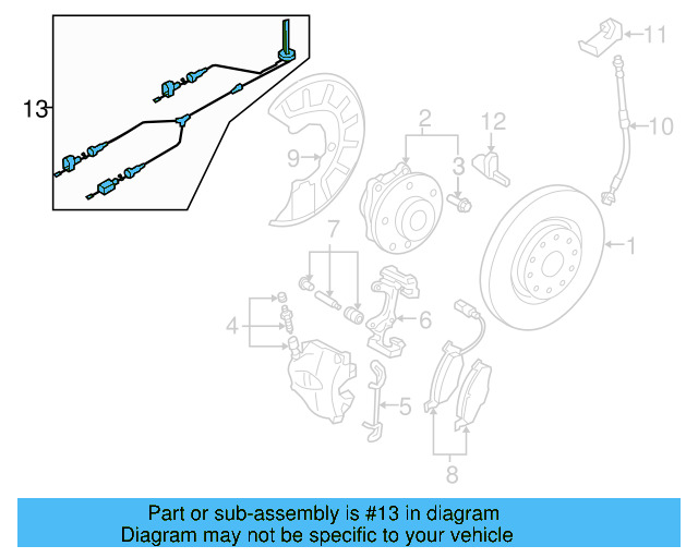 ABS Wheel Speed Sensor Wiring Harness 3C0-927-903-D