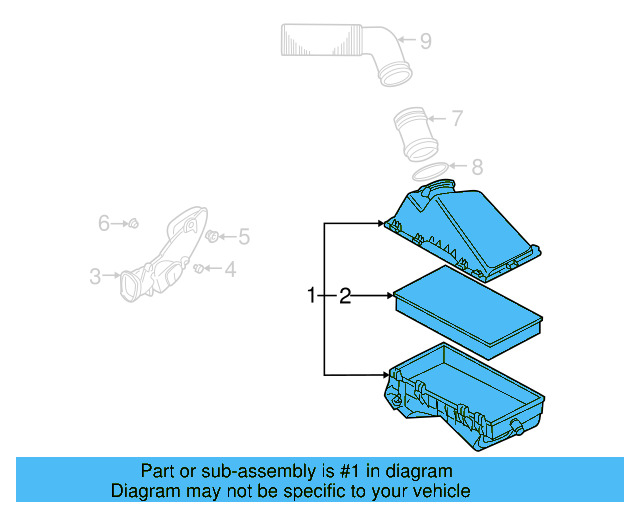 Air Cleaner Assembly 8L0-133-837-B - View 3
