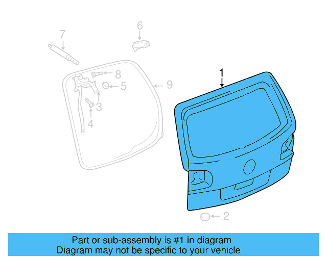 Lift Gate 7L6-827-025-BA - View 3