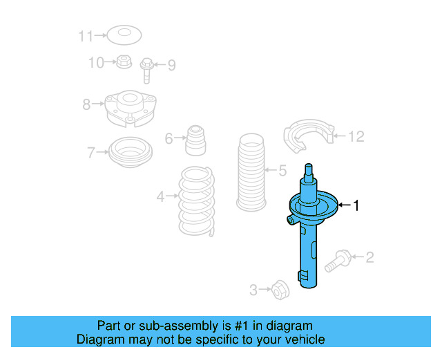 Suspension Strut 5QF413031BB - View 3