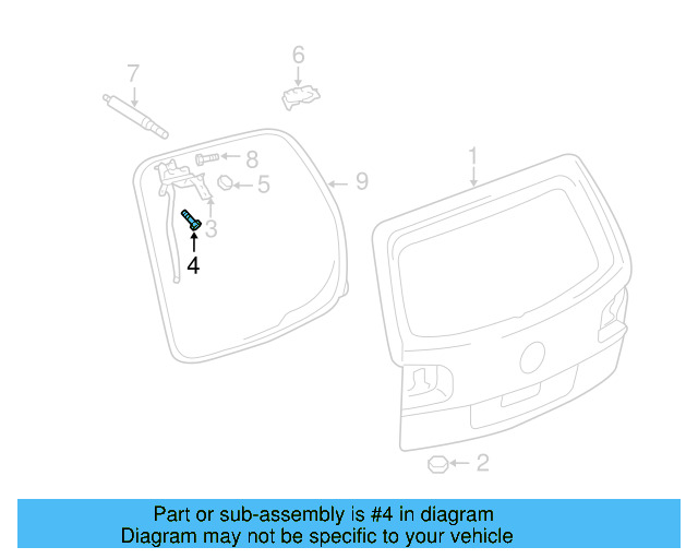 Hinge Screw N-908-962-02 - View 3