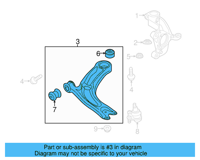 Lower Control Arm 3Q0-407-151-M - View 4