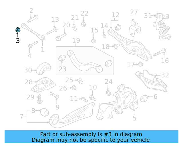 Lower Control Arm Mount Bolt N-106-405-01 - View 16
