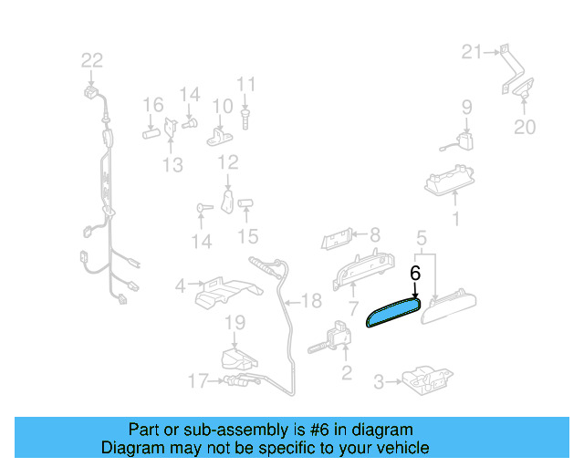 Release Handle Gasket 6Q0-827-634 - View 3