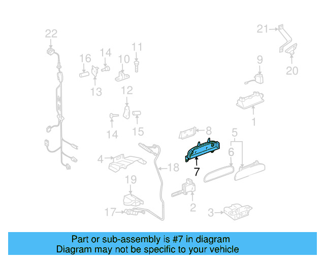 Release Handle Bracket 7L6827601B - View 3