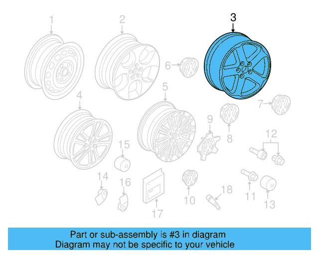 Spare Wheel 1K0-601-027-CB-03C - View 36