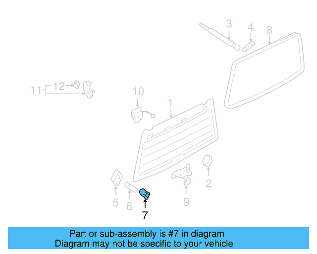 Back Glass Lift Support Nut N-902-521-04 - View 7