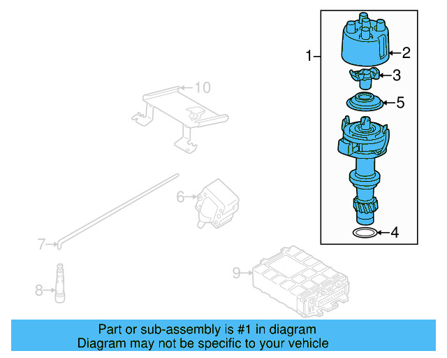 Distributor Assembly 037-905-205-T - View 4