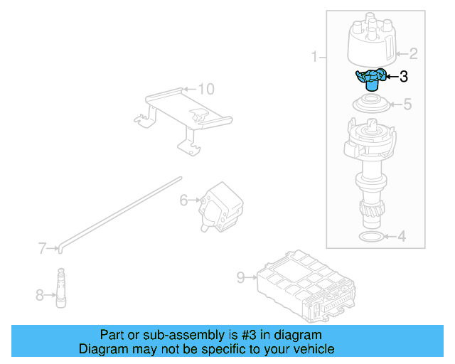 Distributor Rotor 052-905-225-C - View 8