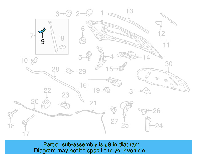 Hood Seal 5K0-823-709
