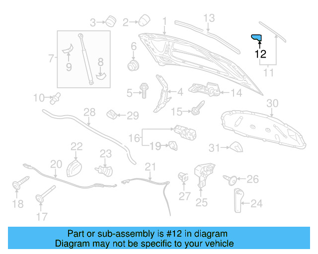 Side Seal Clip 1H0-823-717 - View 11
