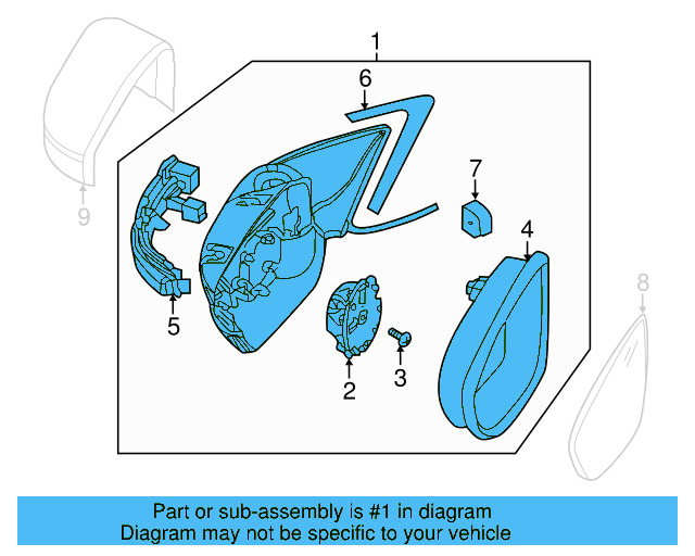Mirror Housing 5C7-857-508-AE - View 4