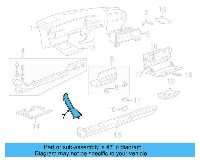 Speaker Grille 1HM-868-149-B-T21 - View 7