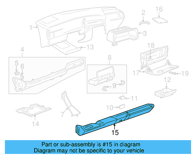 Knee Bolster 1H1-857-882-A35 - View 3
