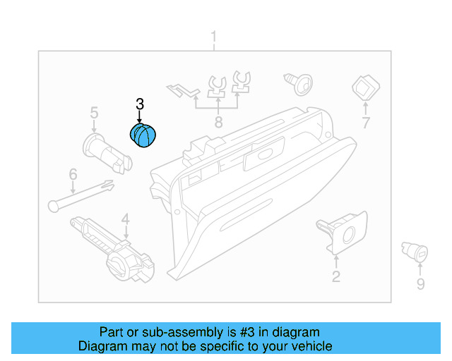 Glove Box Bumper 1K0-857-139 - View 11