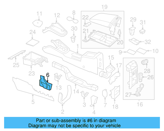 Side Trim Retainer Bracket 5C7-863-144-A - View 13
