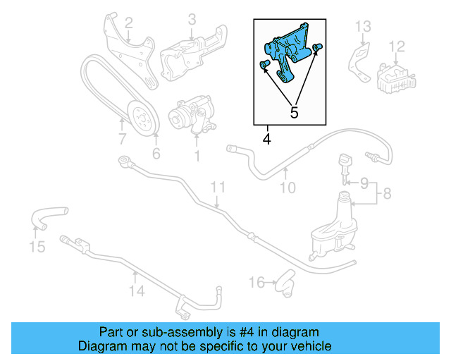 Power Steering Pump Rear Bracket 028-145-529 - View 4