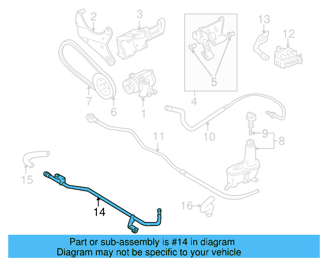 Power Steering Cooler Tube 1HM-422-896