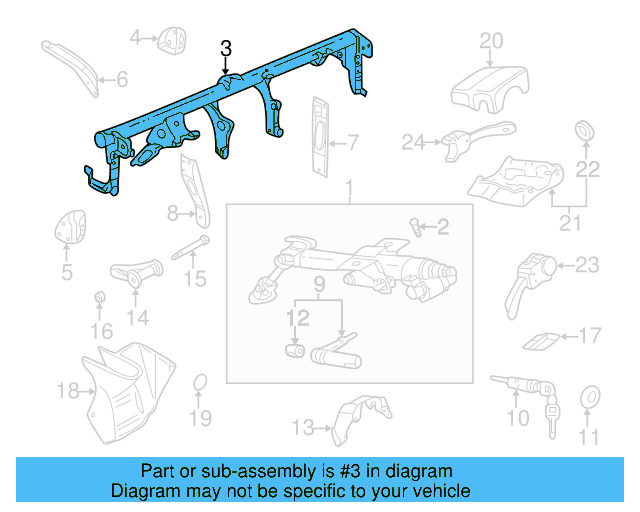 Column Support 1J1-419-211-L - View 3