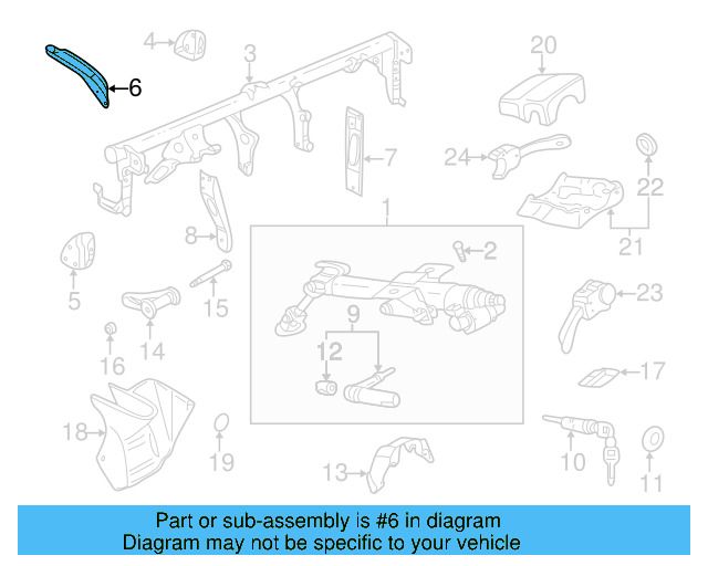 Upper Support 1J0-419-281-B - View 8