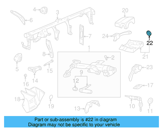 Steering Column Cover Grommet 8D0-905-869-01C - View 23