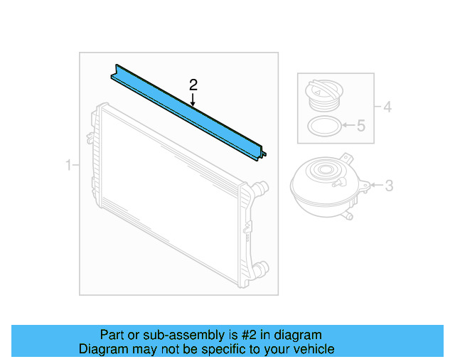 Radiator Upper Seal 5Q0-121-345-G - View 3