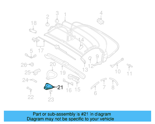 Button 1Y0-871-413-A-3PT - View 3