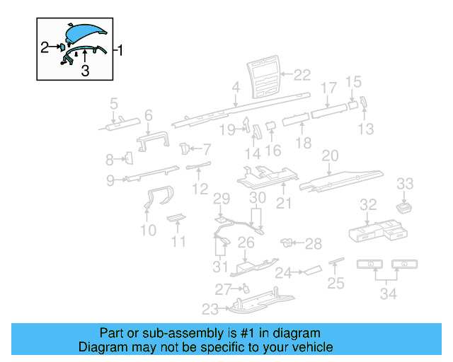 Cluster Trim 3D1-857-303-C-3G1