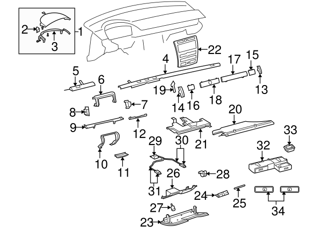 Cluster Trim Clip 3D0-857-340