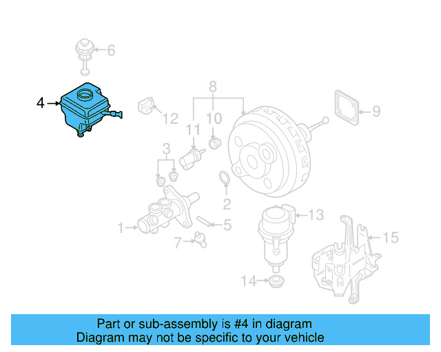Brake Master Cylinder Reservoir 7L0-611-303 - View 2
