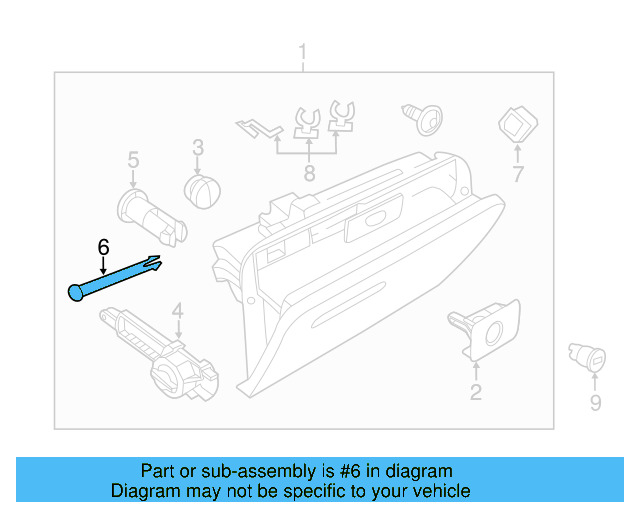 Glove Box Door Pin WHT-005-732 - View 6